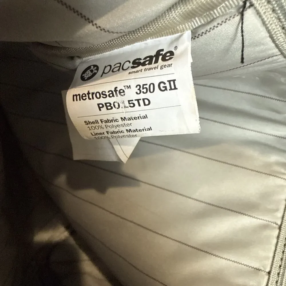 Pacsafe Backpack Metrosafe 350 GII Anti-Theft Laptop Travel RFID Safe Bookbag
